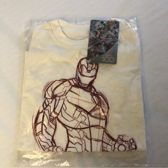 NEW GapKids “IronMan” Disney 100 Edition Marvel Superhero Graphic T-Shirt Small - Picture 4 of 5